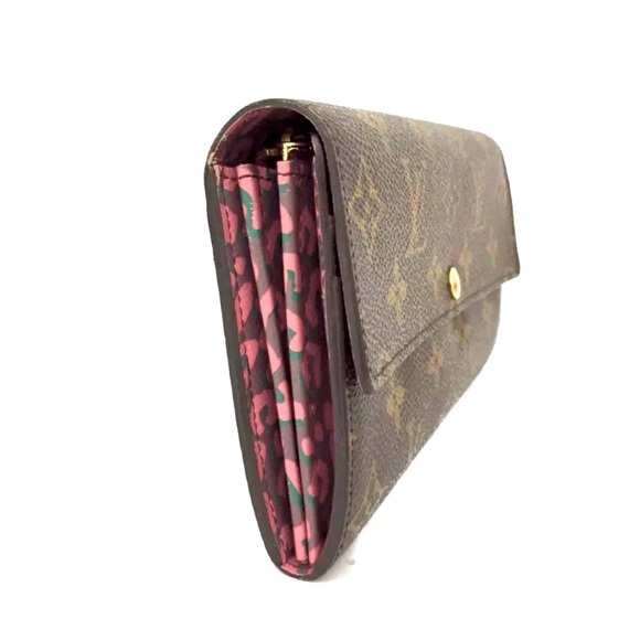 💯 Louis Vuitton Stephen Sprouse Leopard Portefeuille Sarah Monogram Wallet- inc - Picture 11 of 12